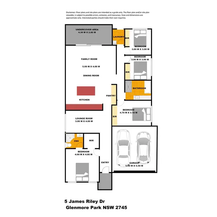 Floorplan of Homely house listing, 5 James Riley Drive, Glenmore Park NSW 2745