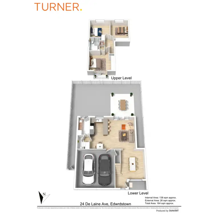 Floorplan of Homely semi-detached listing, 24 De Laine Avenue, Edwardstown SA 5039