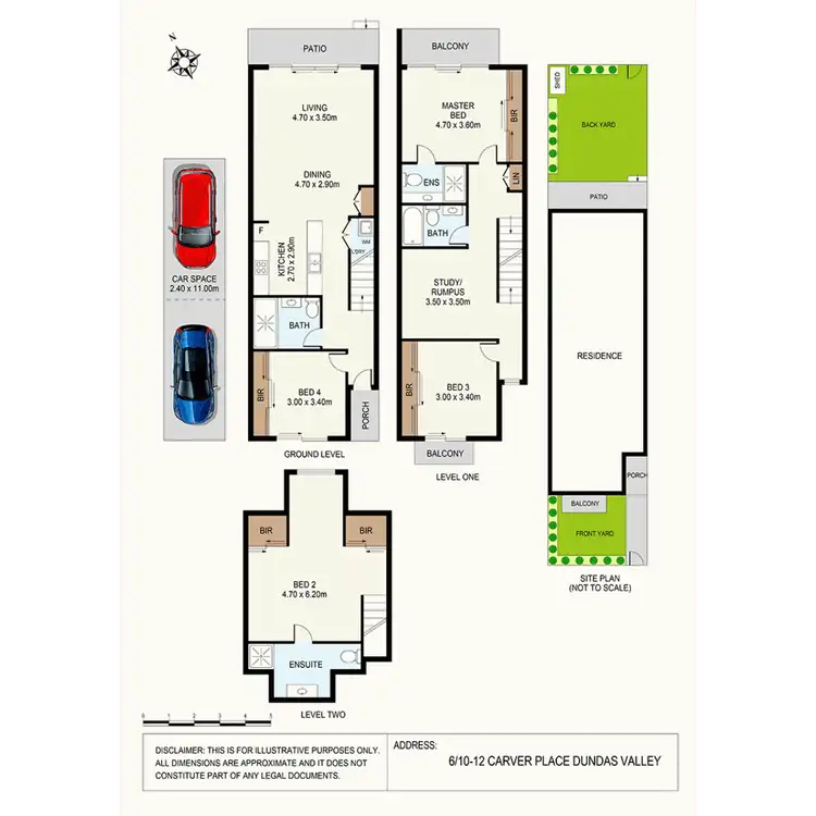 Floorplan of Homely townhouse listing, 6/10-12 Carver Place, Dundas Valley NSW 2117