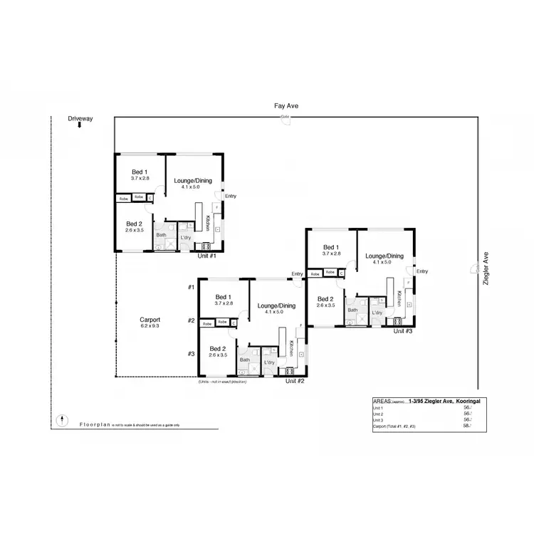 Floorplan of Homely block of units listing, 1-3/95 Ziegler Avenue, Kooringal NSW 2650