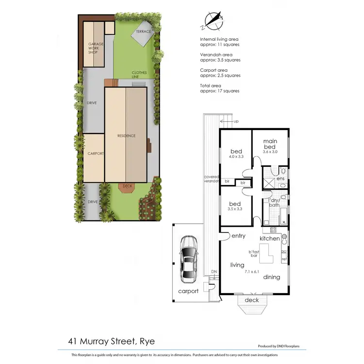 Floorplan of Homely house listing, 41 Murray Street, Rye VIC 3941