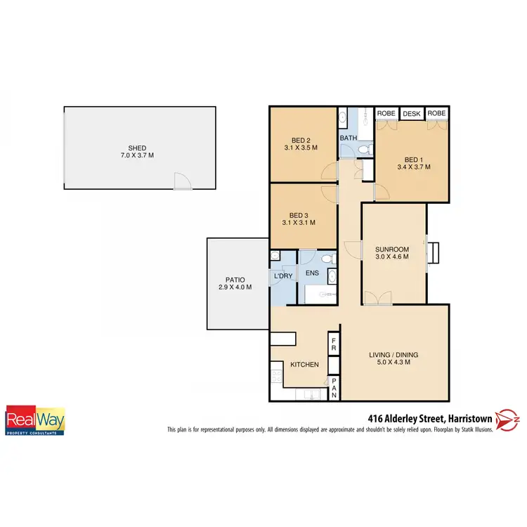 Floorplan of Homely house listing, 416 Alderley Street, Harristown QLD 4350