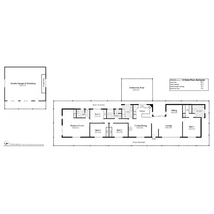 Floorplan of Homely house listing, 12 Hakea Place, Springvale NSW 2650