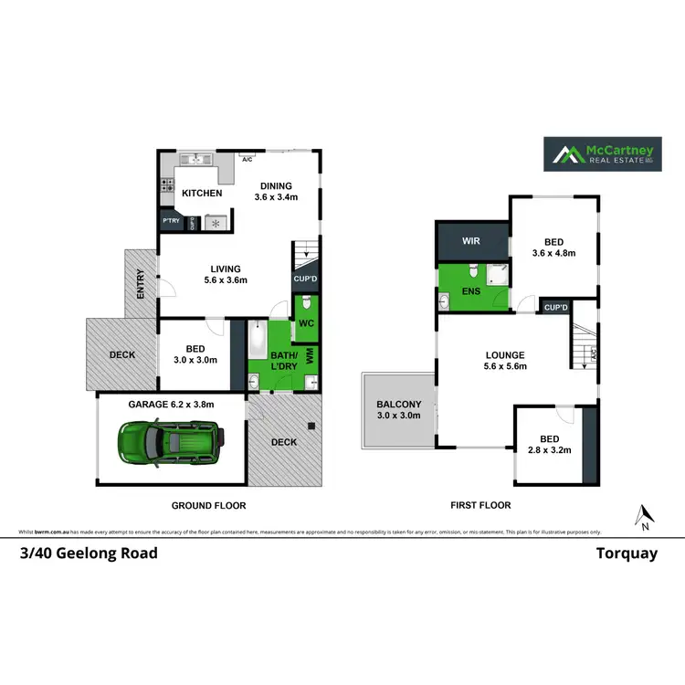 Floorplan of Homely townhouse listing, 3/40 Geelong Road, Torquay VIC 3228