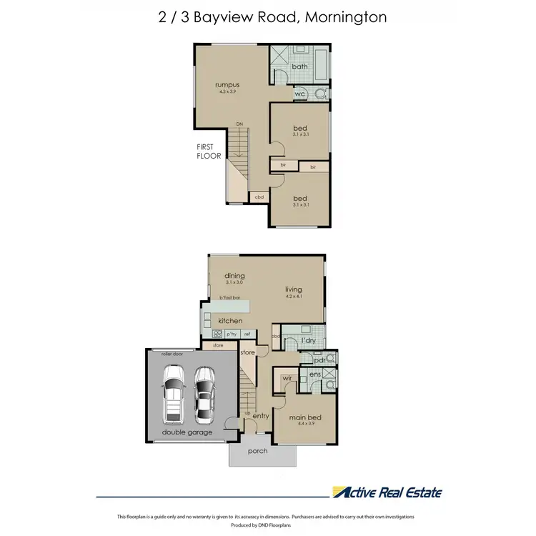 Floorplan of Homely townhouse listing, 2/3 Bayview Road, Mornington VIC 3931