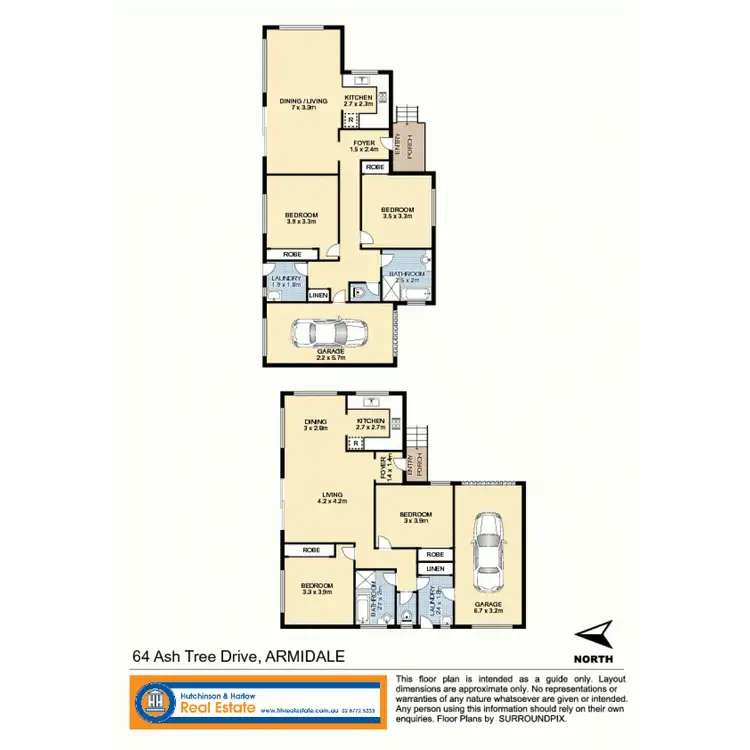 Floorplan of Homely semi-detached listing, 64 Ash Tree Drive, Armidale NSW 2350