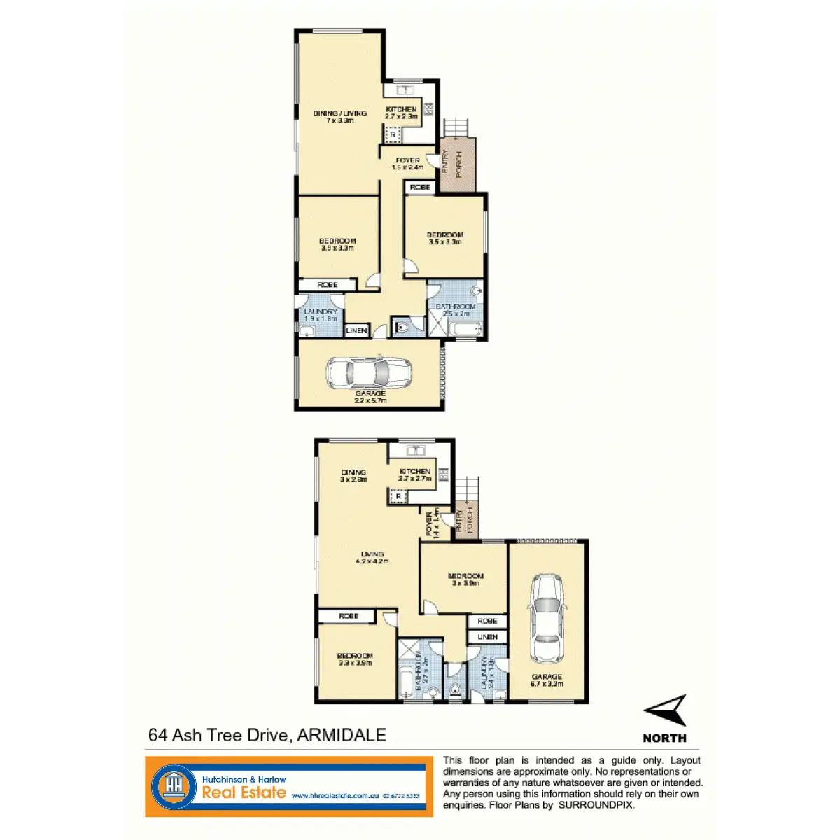 Floorplan of Homely semi-detached listing, 64 Ash Tree Drive, Armidale NSW 2350