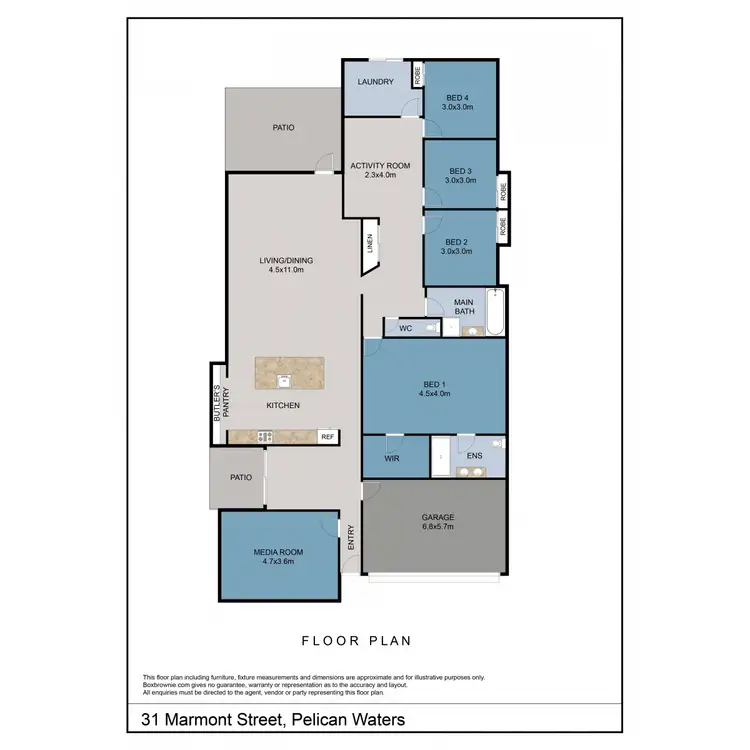 Floorplan of Homely house listing, 31 Marmont Street, Pelican Waters QLD 4551