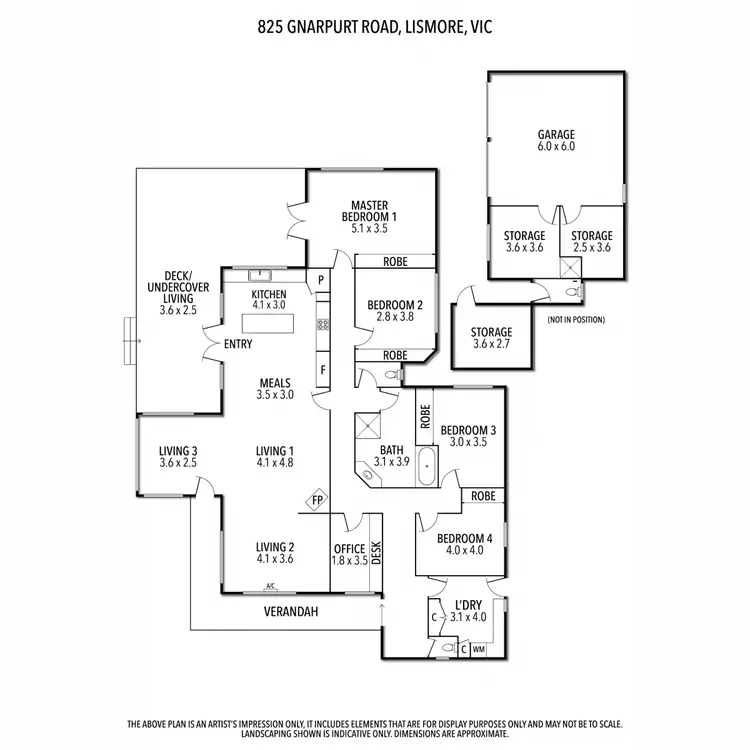 Floorplan of Homely rural property listing, 825 Gnarpurt Road, Lismore VIC 3324