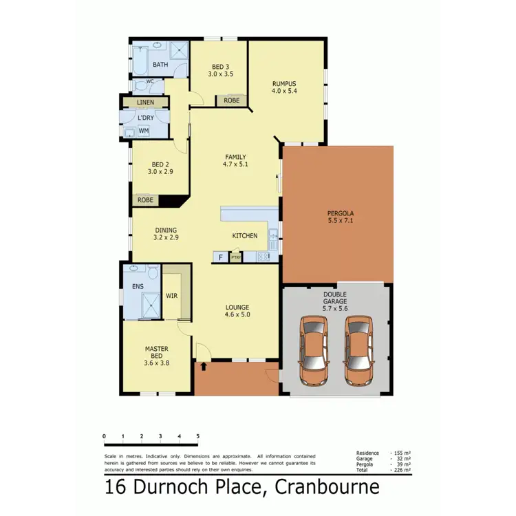 Floorplan of Homely house listing, 16 Durnoch Place, Cranbourne VIC 3977