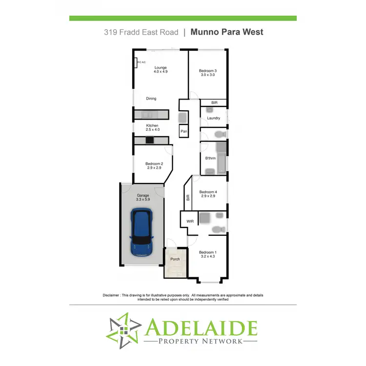 Floorplan of Homely house listing, 319 Fradd East Road, Munno Para West SA 5115