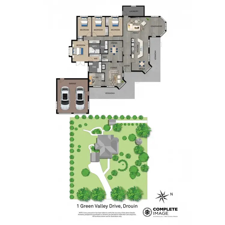 Floorplan of Homely house listing, 1 Green Valley Drive, Drouin VIC 3818