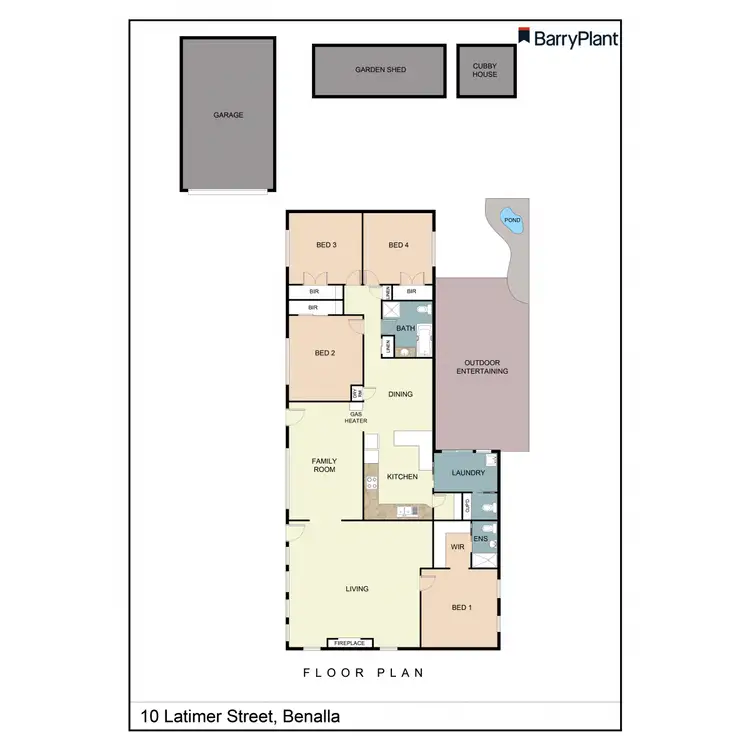Floorplan of Homely house listing, 10 Latimer Street, Benalla VIC 3672