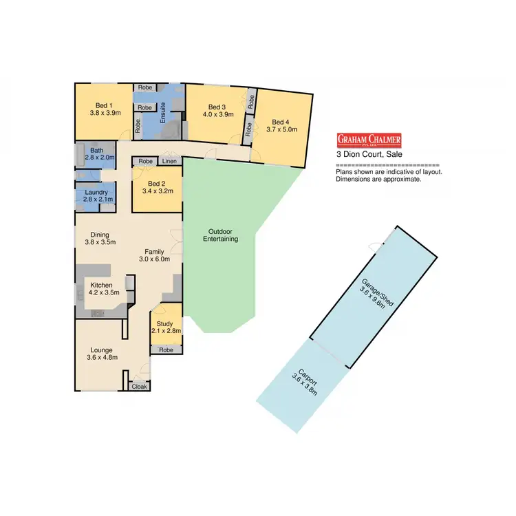 Floorplan of Homely house listing, 3 Dion Court, Sale VIC 3850
