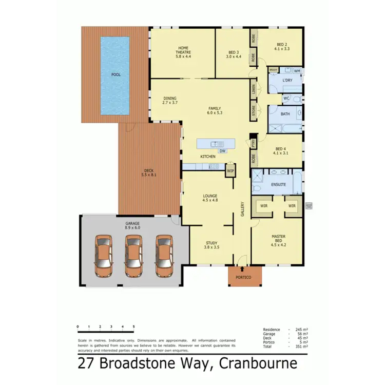 Floorplan of Homely house listing, 27 BROADSTONE Way, Cranbourne VIC 3977