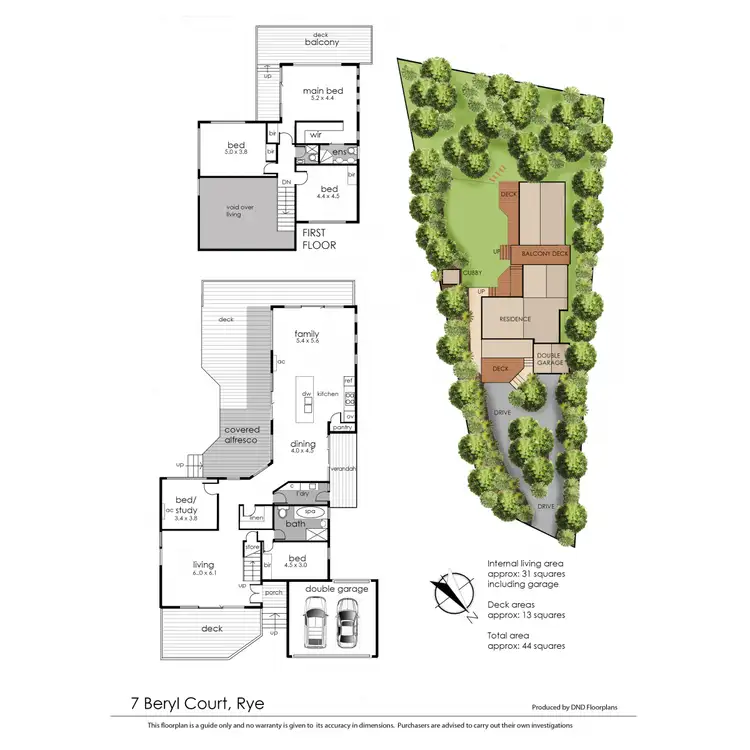Floorplan of Homely house listing, 7 Beryl Court, Rye VIC 3941