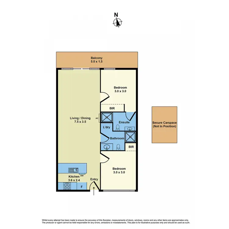 Floorplan of Homely apartment listing, 105/21 Gordon Street, Footscray VIC 3011
