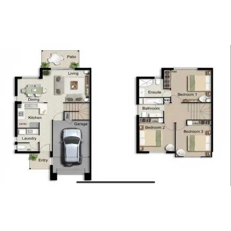 Floorplan of Homely townhouse listing, 23/8 Charnwood Street, Sunnybank Hills QLD 4109