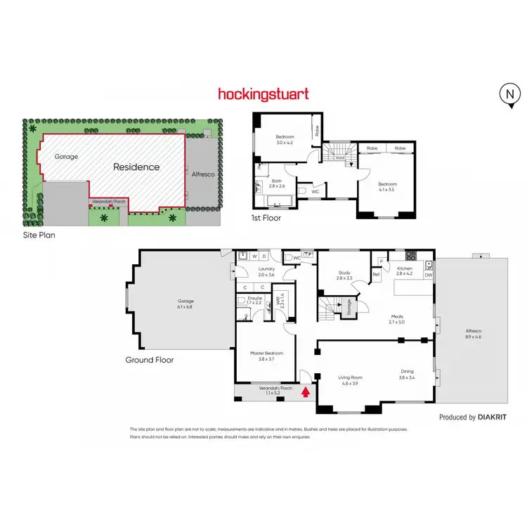 Floorplan of Homely townhouse listing, 1 Kingswood Rise, Box Hill South VIC 3128
