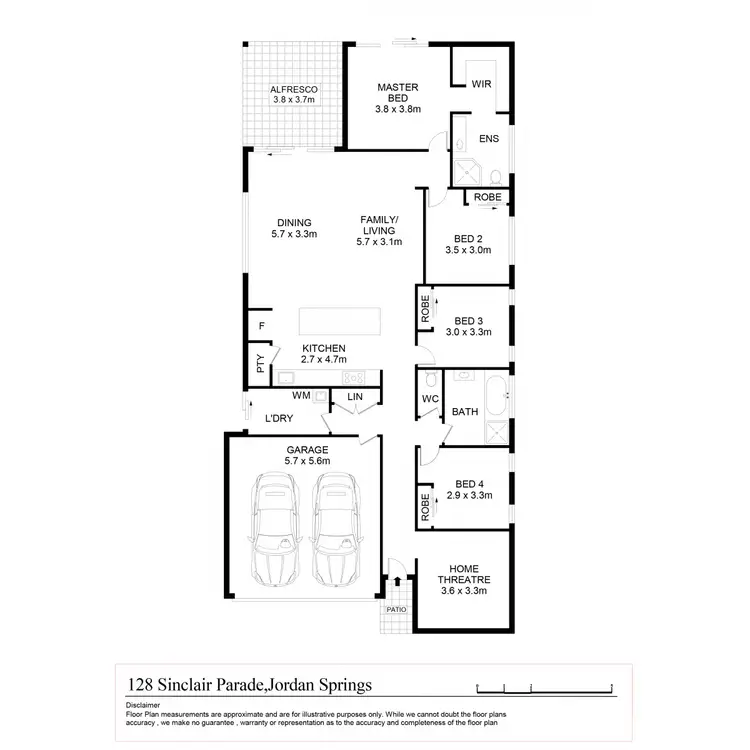 Floorplan of Homely house listing, 128 Sinclair Parade, Jordan Springs NSW 2747