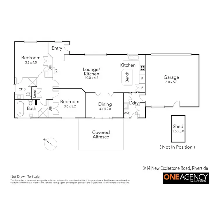 Floorplan of Homely unit listing, 3/14 New Ecclestone Road, Riverside TAS 7250