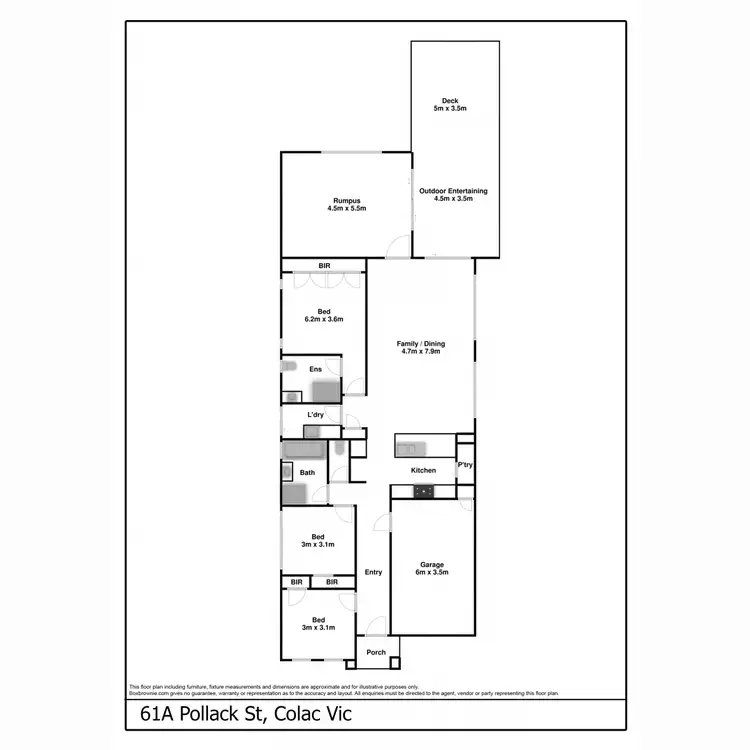 Floorplan of Homely house listing, 61a Pollack Street, Colac VIC 3250