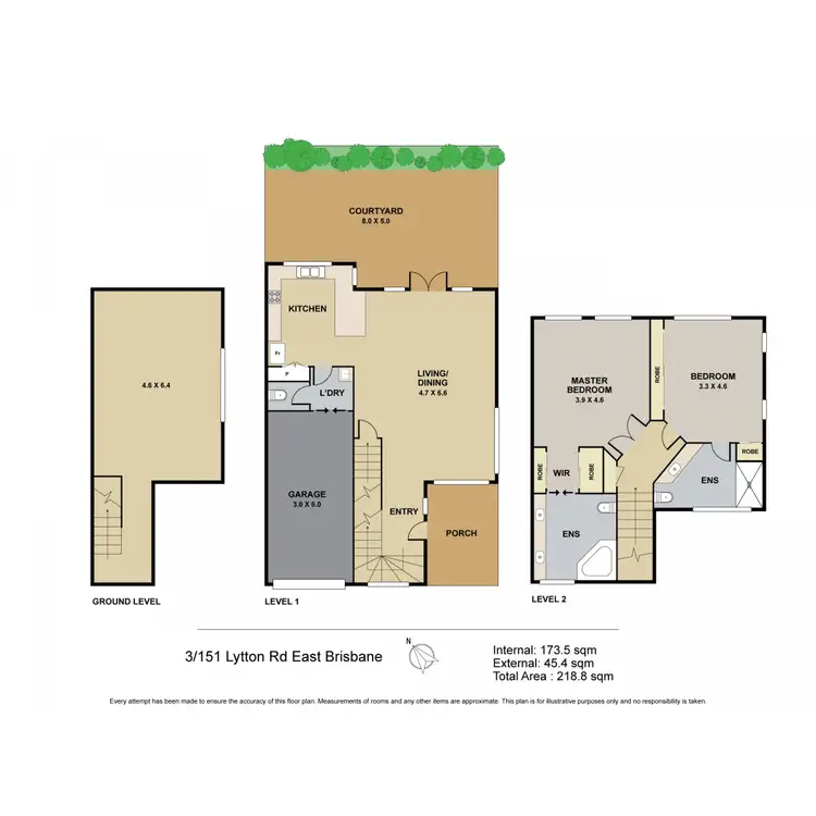 Floorplan of Homely townhouse listing, 3/151 Lytton Road, East Brisbane QLD 4169