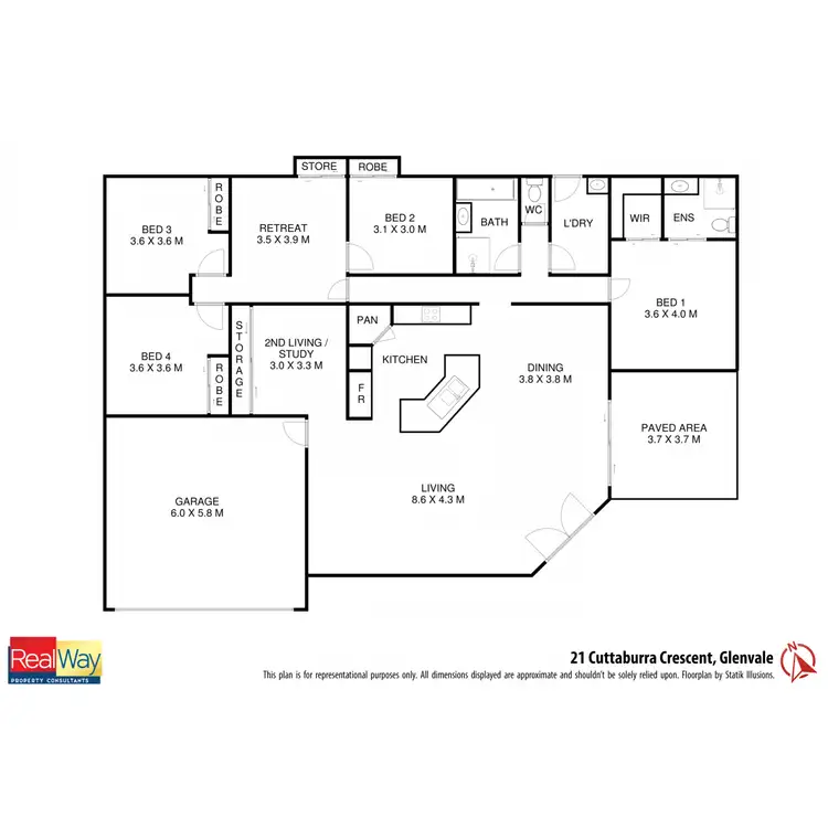 Floorplan of Homely house listing, 21 Cuttaburra Crescent, Glenvale QLD 4350