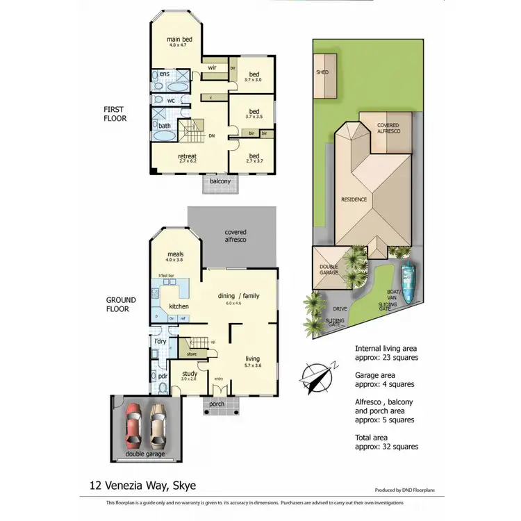 Floorplan of Homely house listing, 12 Venezia Way, Skye VIC 3977
