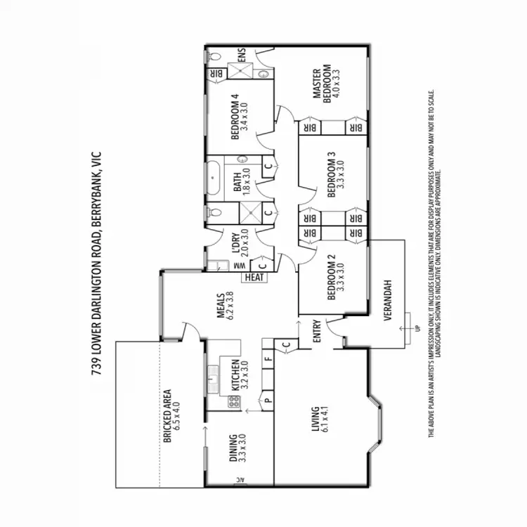 Floorplan of Homely rural property listing, 739 Lower Darlington Road, Berrybank VIC 3323