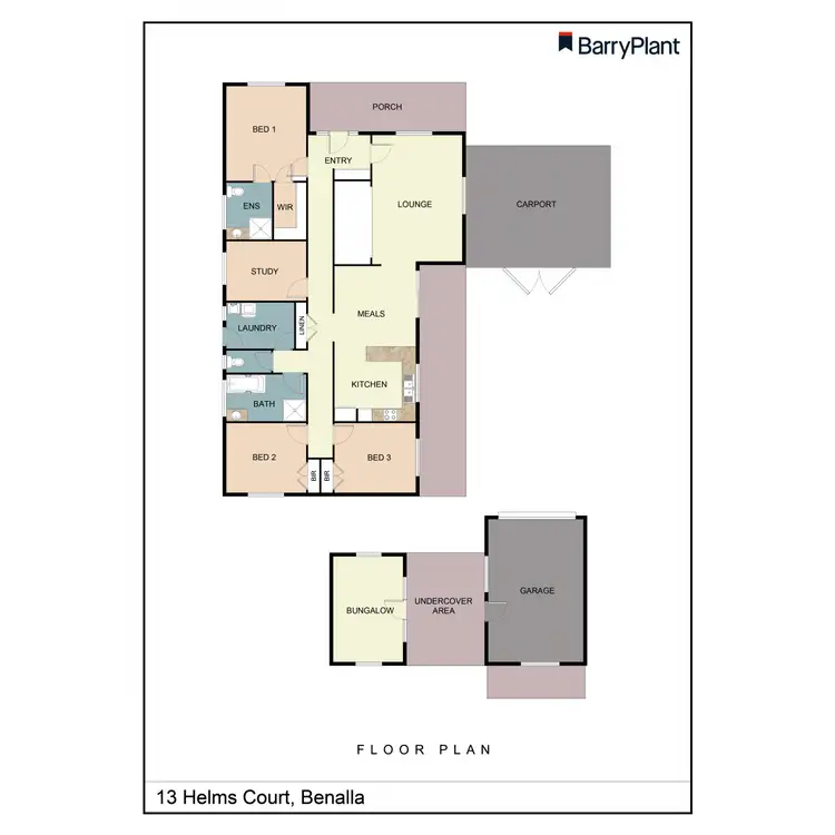 Floorplan of Homely house listing, 13 Helms Court, Benalla VIC 3672
