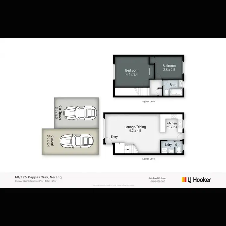 Floorplan of Homely unit listing, 68/125 Pappas Way, Nerang QLD 4211