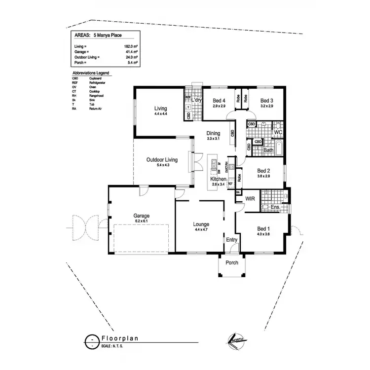 Floorplan of Homely house listing, 5 Manya Place, Glenfield Park NSW 2650