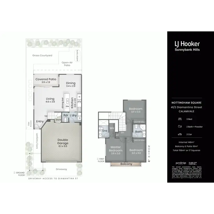 Floorplan of Homely townhouse listing, 41/2 Diamantina Street, Calamvale QLD 4116