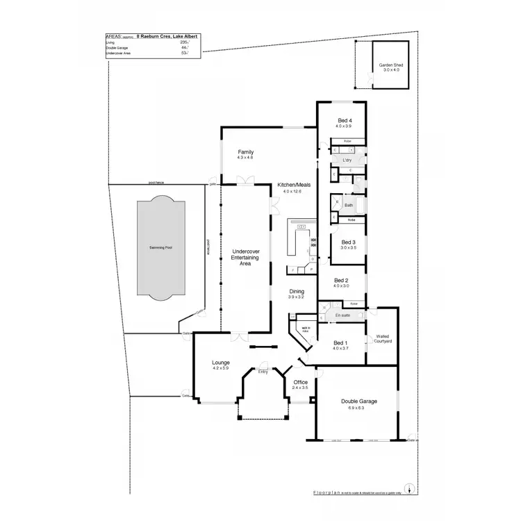 Floorplan of Homely house listing, 8 Raeburn Crescent, Lake Albert NSW 2650