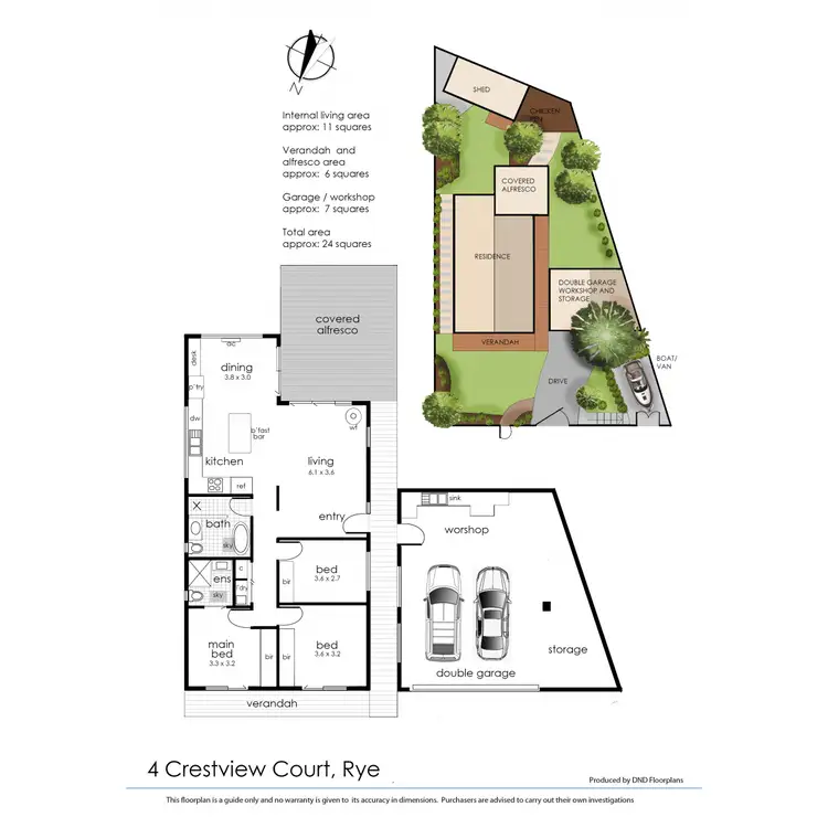 Floorplan of Homely house listing, 4 Crestview Court, Rye VIC 3941
