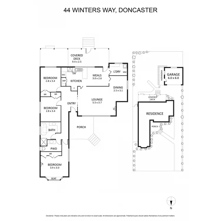 Floorplan of Homely house listing, 44 Winters Way, Doncaster VIC 3108