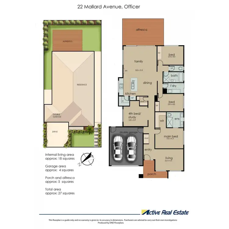 Floorplan of Homely house listing, 22 Mallard Avenue, Officer VIC 3809