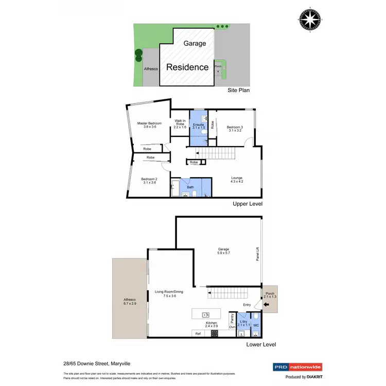 Floorplan of Homely townhouse listing, 28/65 Downie Street, Maryville NSW 2293