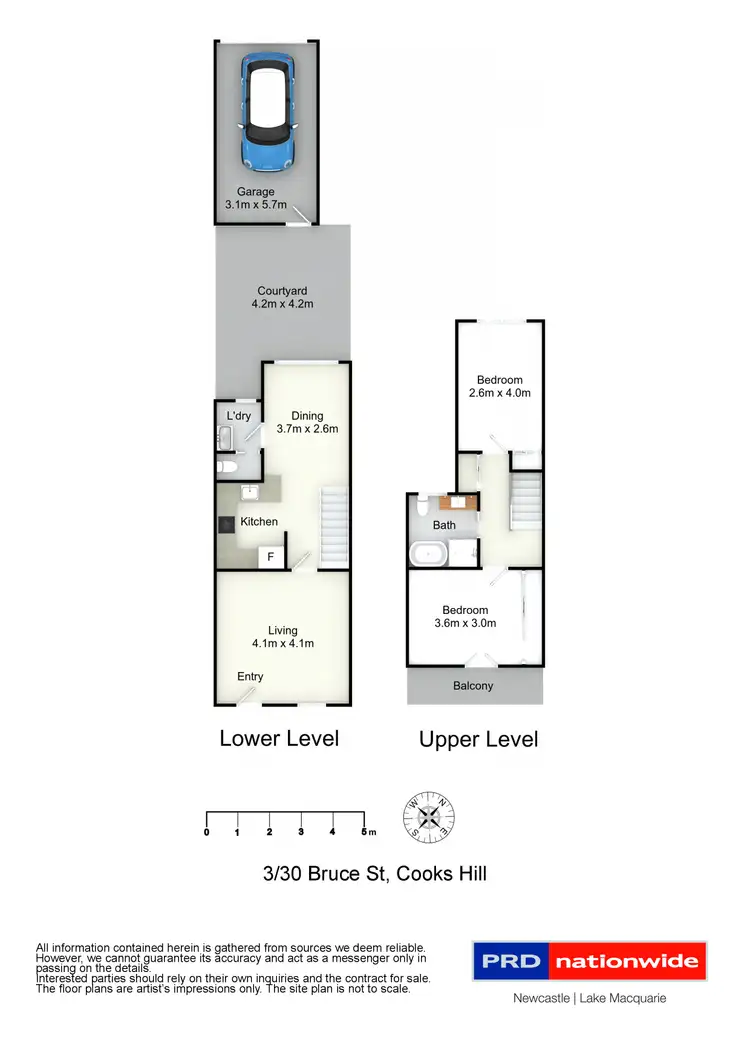 Floorplan of Homely townhouse listing, 3/30 Bruce Street, Cooks Hill NSW 2300