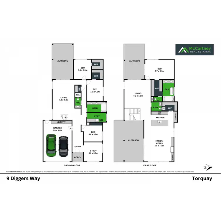 Floorplan of Homely house listing, 9 Diggers Way, Torquay VIC 3228