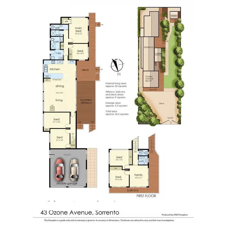 Floorplan of Homely house listing, 43-45 Ozone Avenue, Sorrento VIC 3943