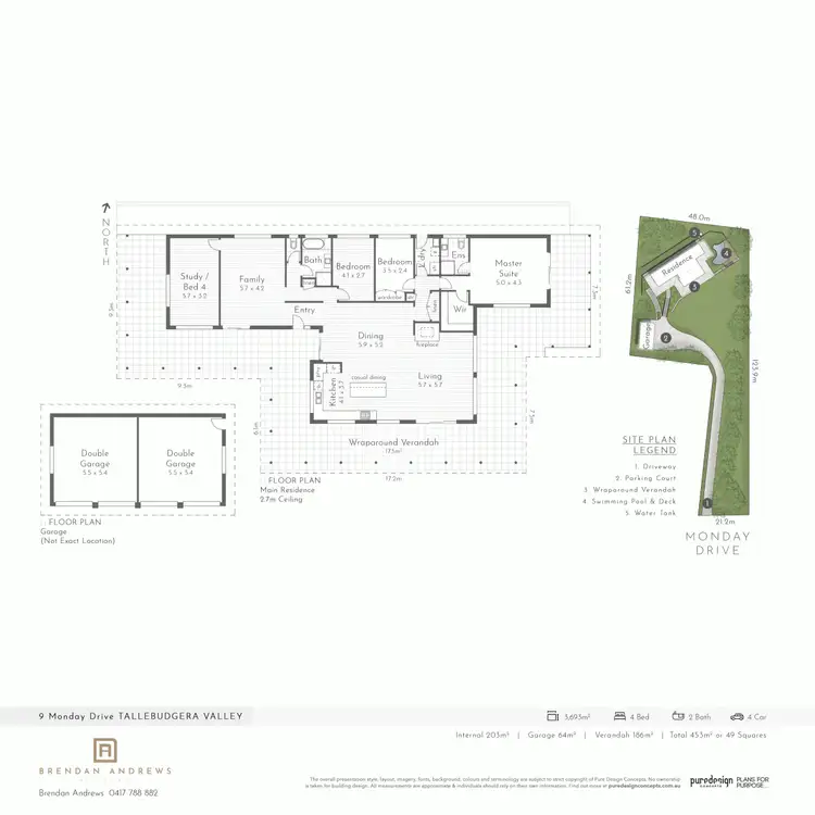 Floorplan of Homely house listing, 9 Monday Drive, Tallebudgera Valley QLD 4228