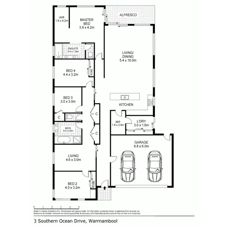 Floorplan of Homely house listing, 3 Southern Ocean Boulevard, Warrnambool VIC 3280
