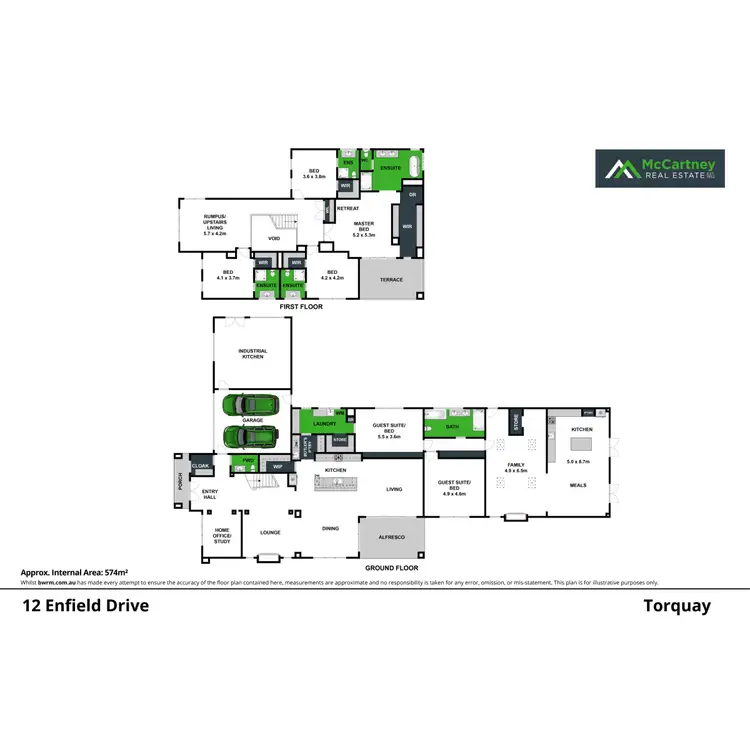 Floorplan of Homely house listing, 12 Enfield Drive, Torquay VIC 3228