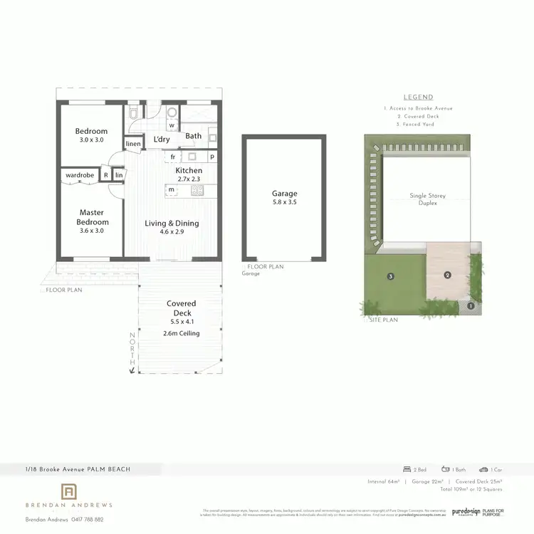 Floorplan of Homely semi-detached listing, 1/18 Brooke Avenue, Palm Beach QLD 4221