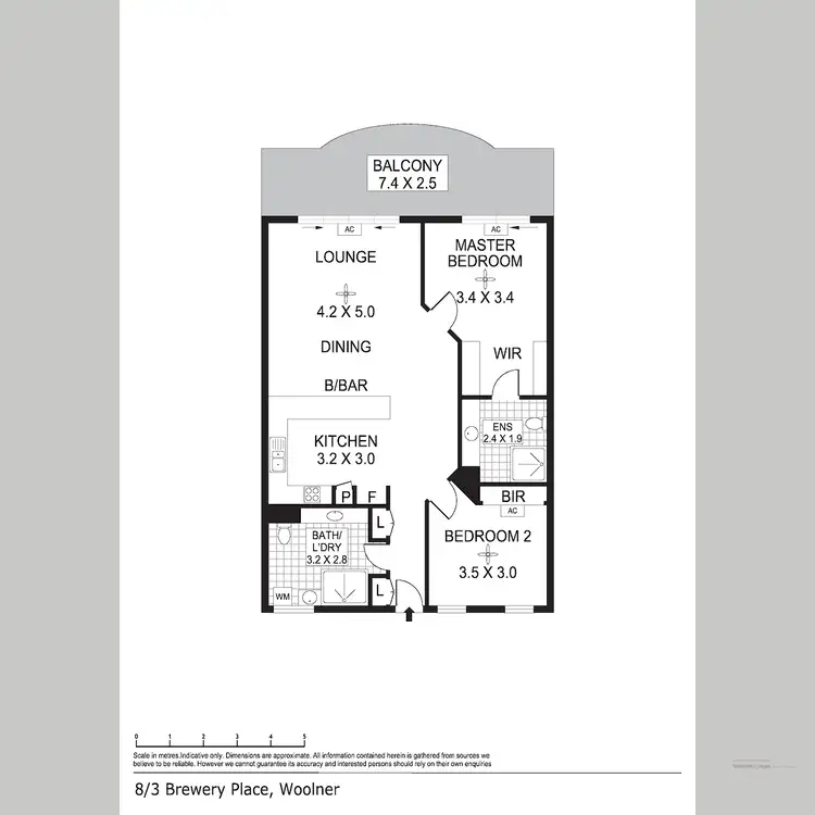 Floorplan of Homely flat listing, 8/3 Brewery, Woolner NT 820