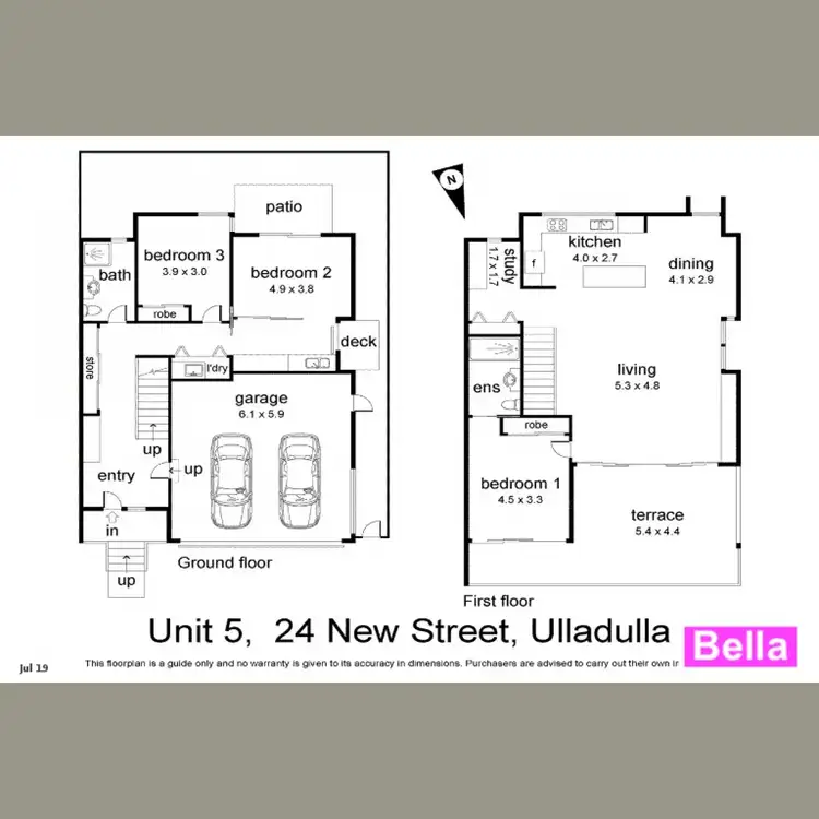 Floorplan of Homely townhouse listing, 5 & 6/24 New Street, Ulladulla NSW 2539