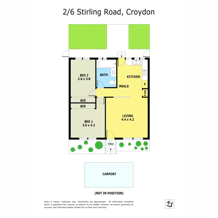 Floorplan of Homely unit listing, 2/6 Stirling Road, Croydon VIC 3136