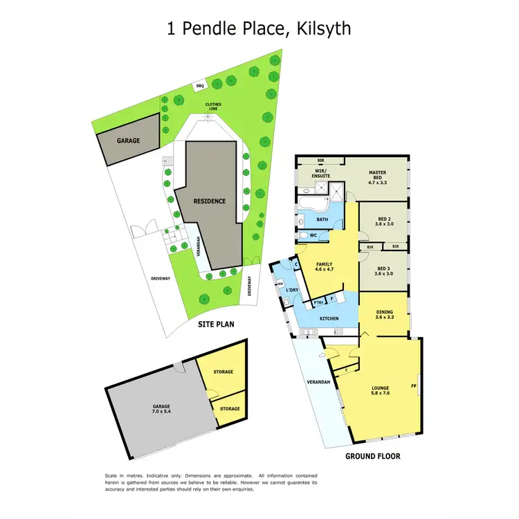 Floorplan of Homely house listing, 1 Pendle Place, Kilsyth VIC 3137